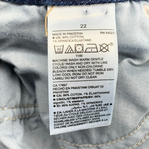 Old Navy Button Fly High Rise Curvy O.G. Straight Jeans Plus Size 22 Raw Hem - Picture 11 of 12